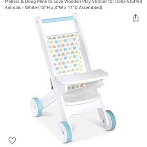 Melissa & Doug Wooden Toy Stroller